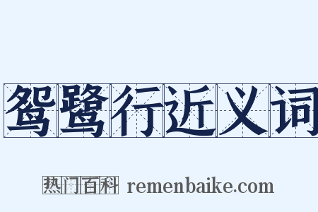 鸳鹭行近义词是什么意思的图片
